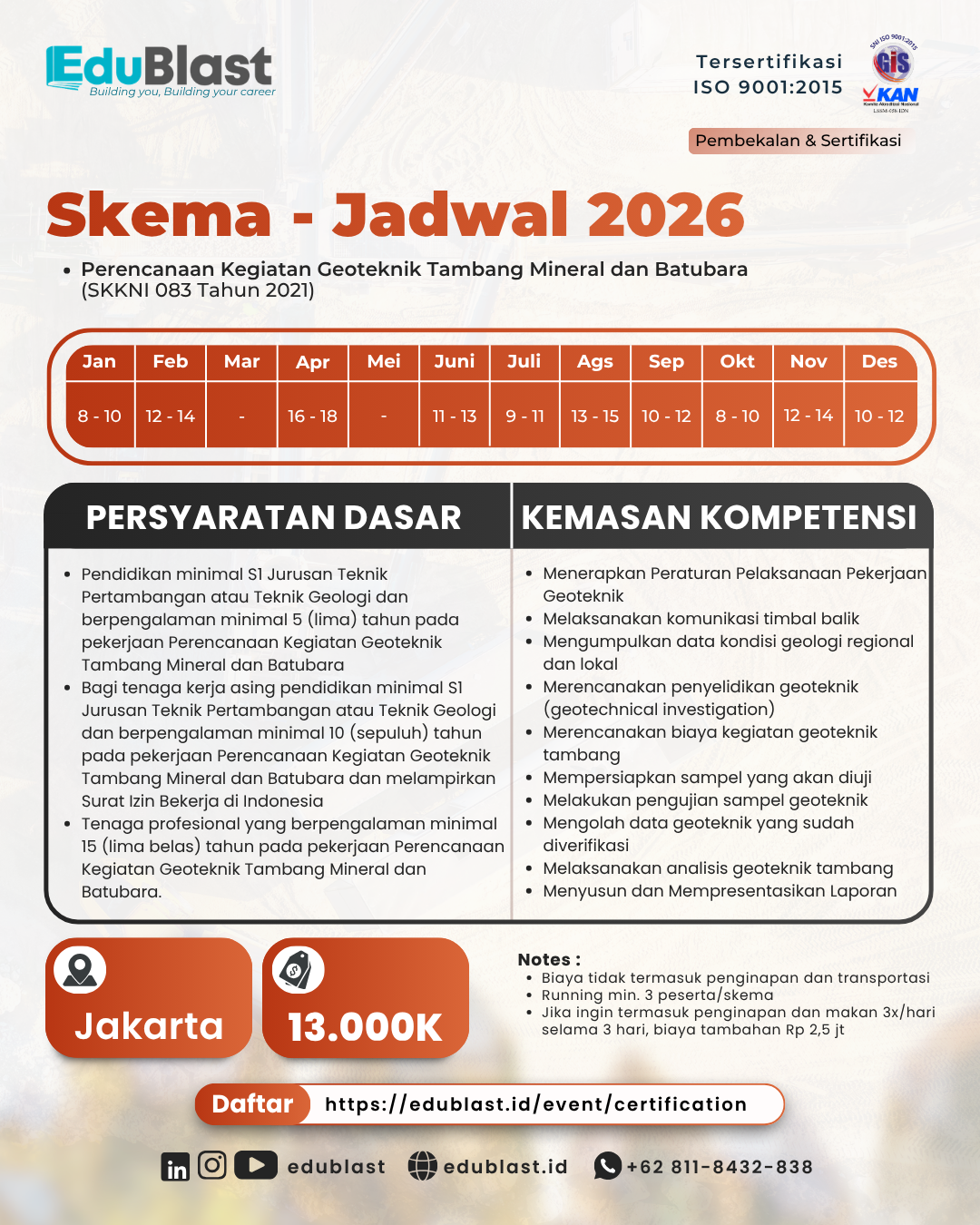 Pembekalan Perencanaan Kegiatan Geoteknik Tambang Mineral dan Batubara