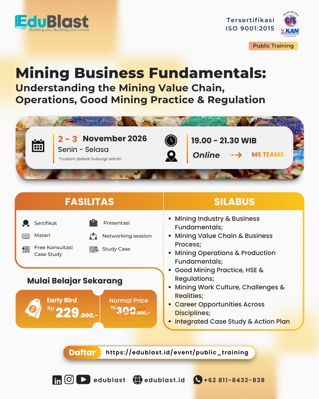 Mining Business Fundamentals: Understanding the Mining Value Chain, Operations, Good Mining Practice & Regulation